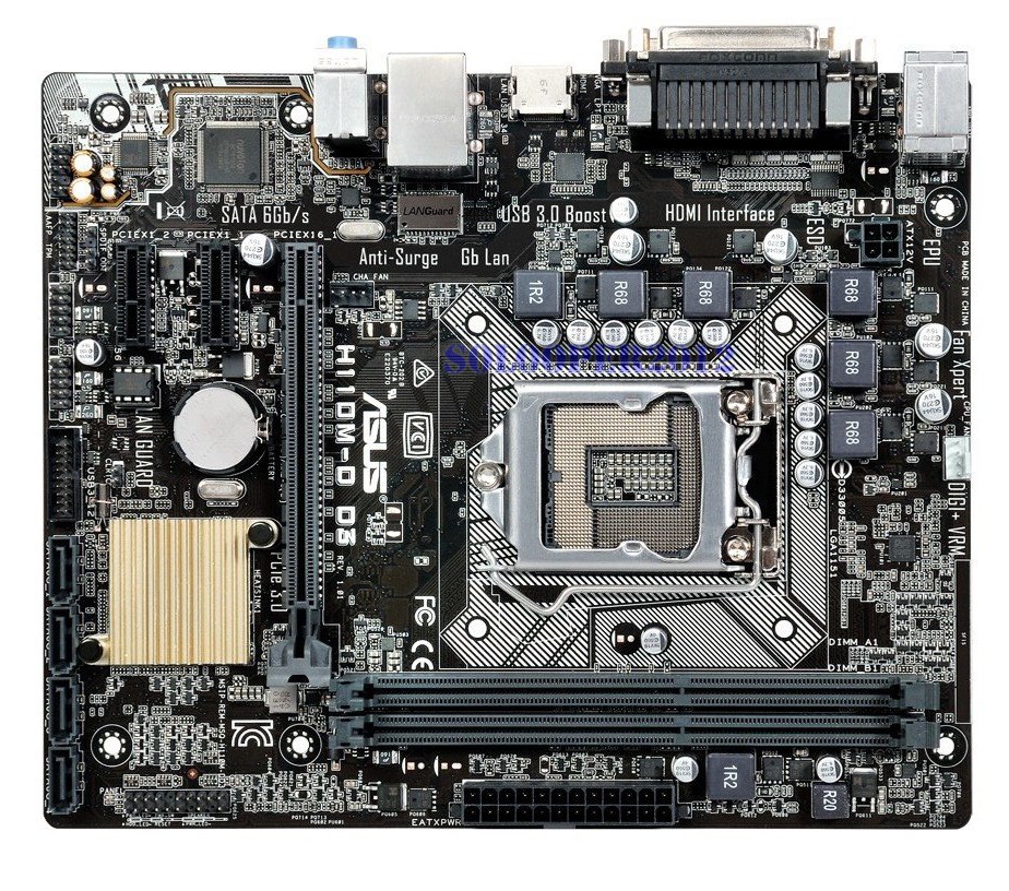 Asus H110M-D D3 LGA 1151 Motherboard Intel H110 USB3.0 DDR3 DIMM Micro ATX