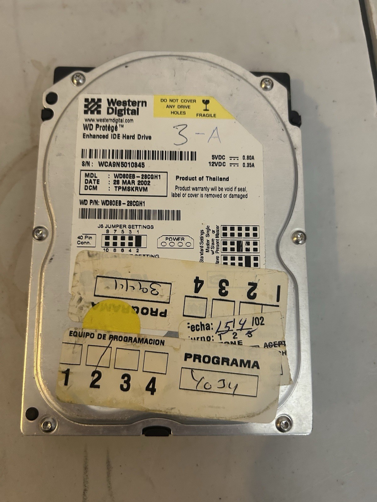 WESTERN DIGITAL IDE  WD80EB- 28CGH1 8gb Original Xbox Hard Drive