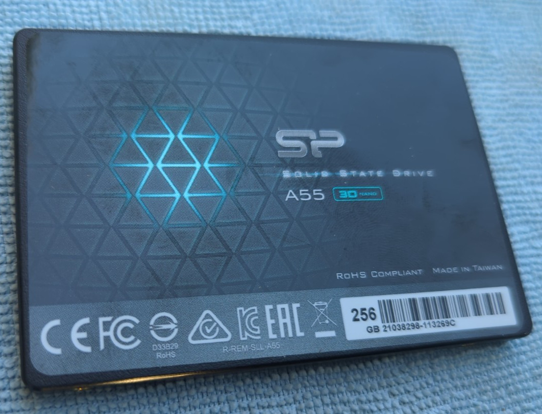 Silicon Power SP A55 256GB SATA Solid State Drive - Very Low Hours