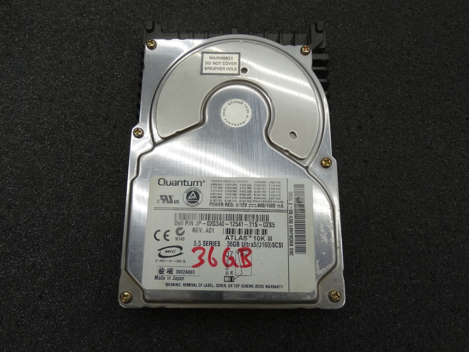 Quantum Atlas 10K III 36GB 10K RPM Ultra160 SCSI Hard Drive 3.5in KW36J461