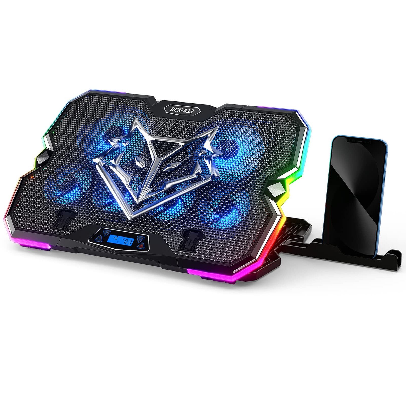 Upgrade Laptop Cooling Pad A13,RGB Lights Laptop Cooler 6 Fans for up to 15.6...