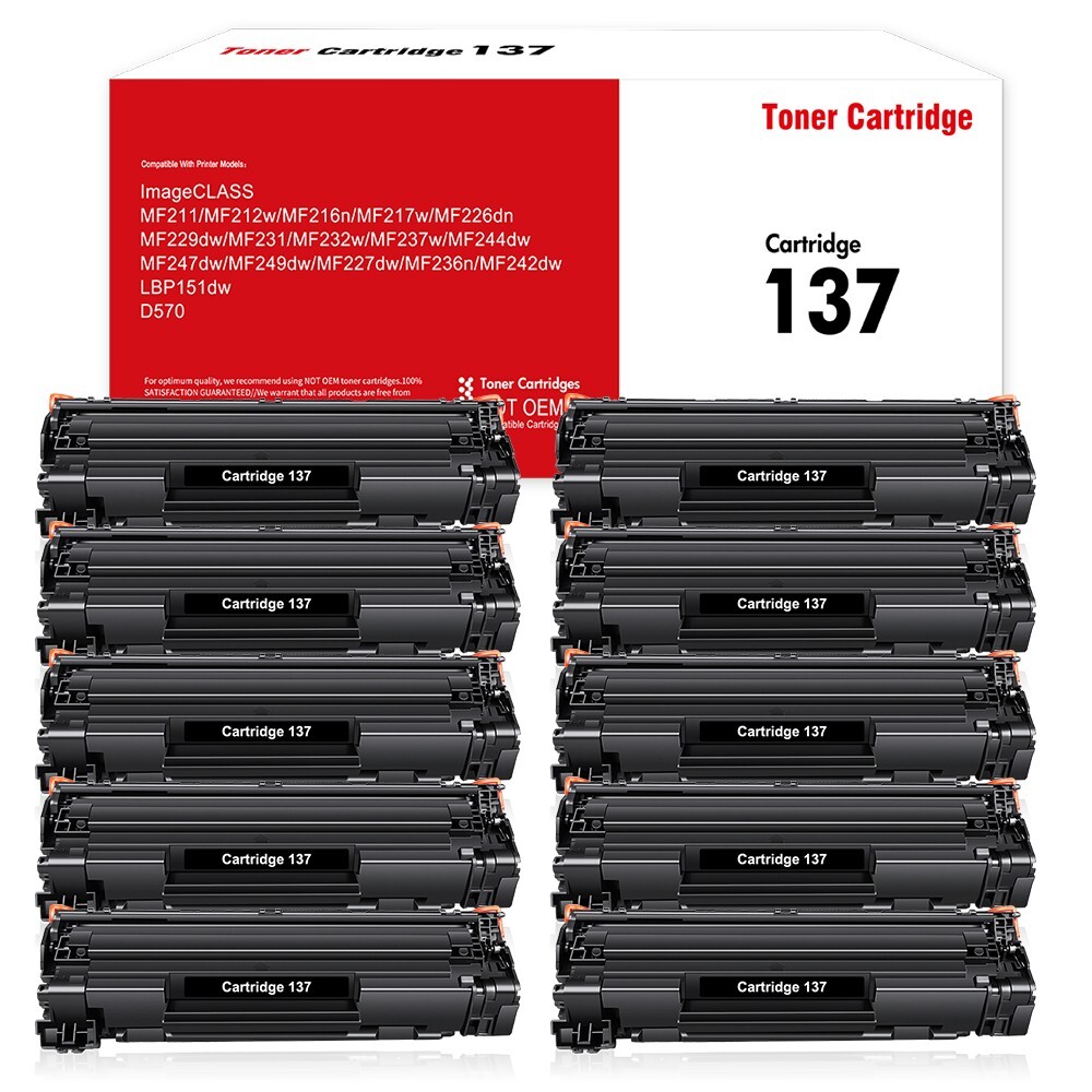 10 Pack CRG137 Toner for Canon 137 Toner artridge 137 MF242dw MF236n MF216n D570