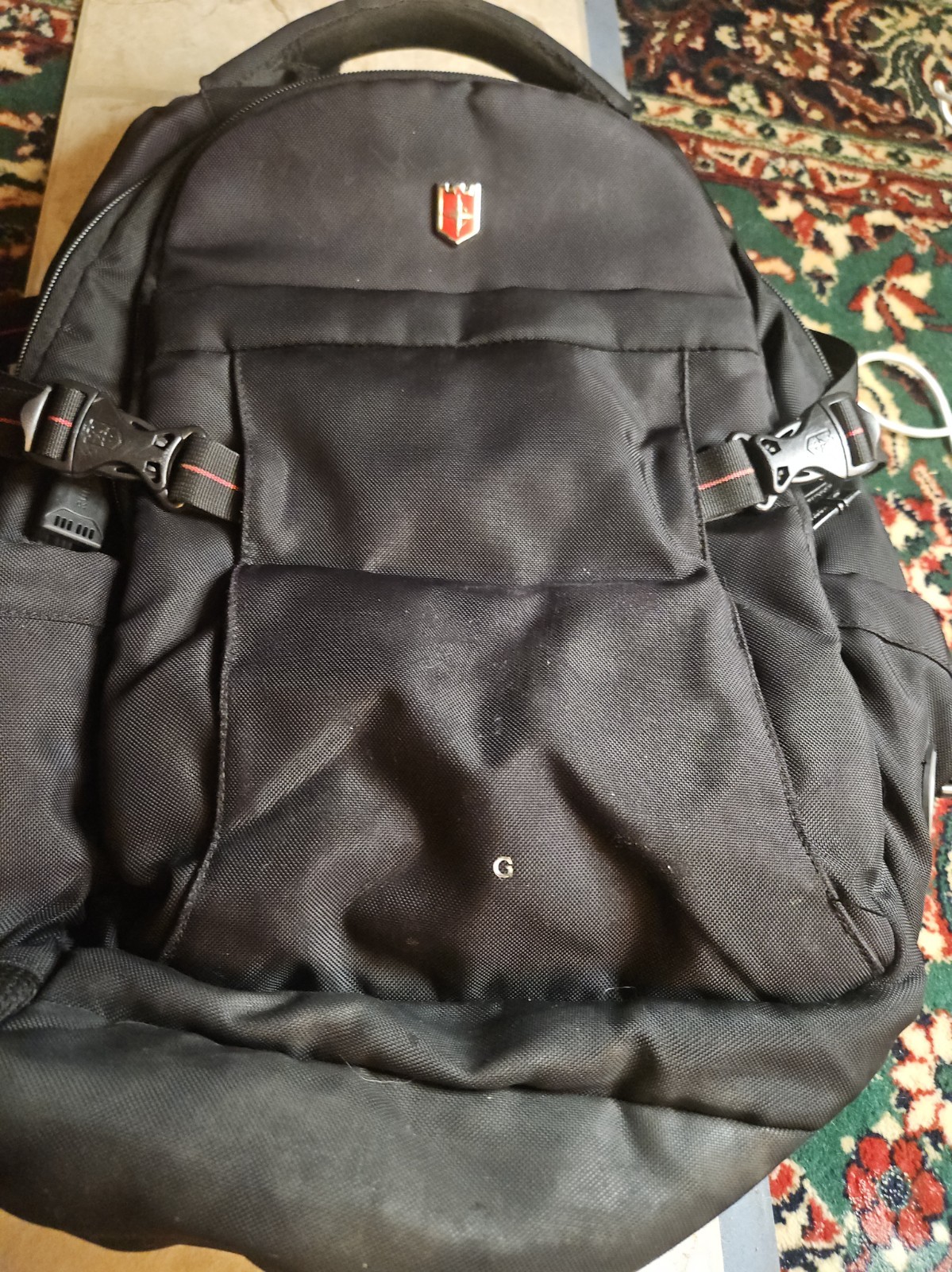 RUIGOR Icon Series Black Laptop Backpack - Heavy Duty Travel School Bag 28L