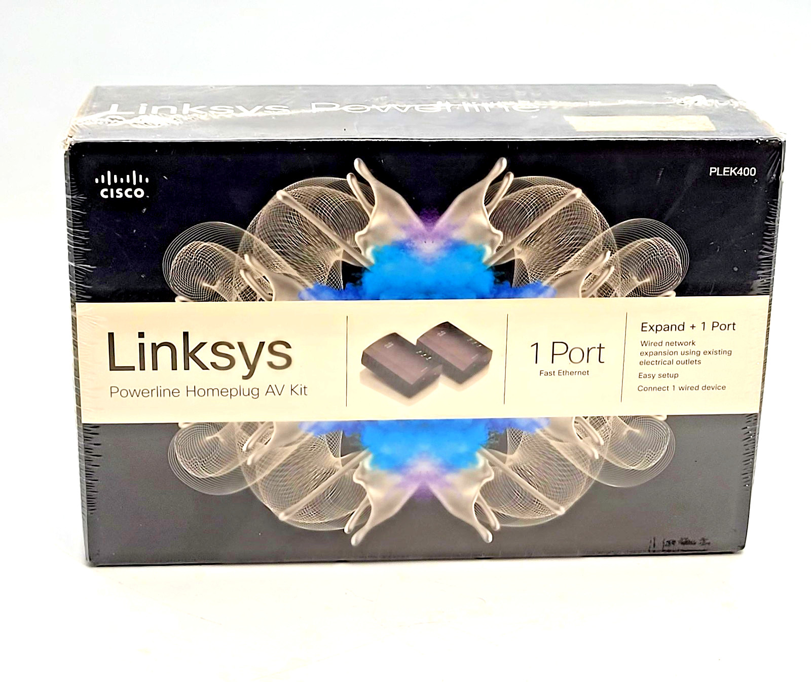 Linksys PLEK400 Powerline Ethernet Connection Extender over AC House Wiring Kit