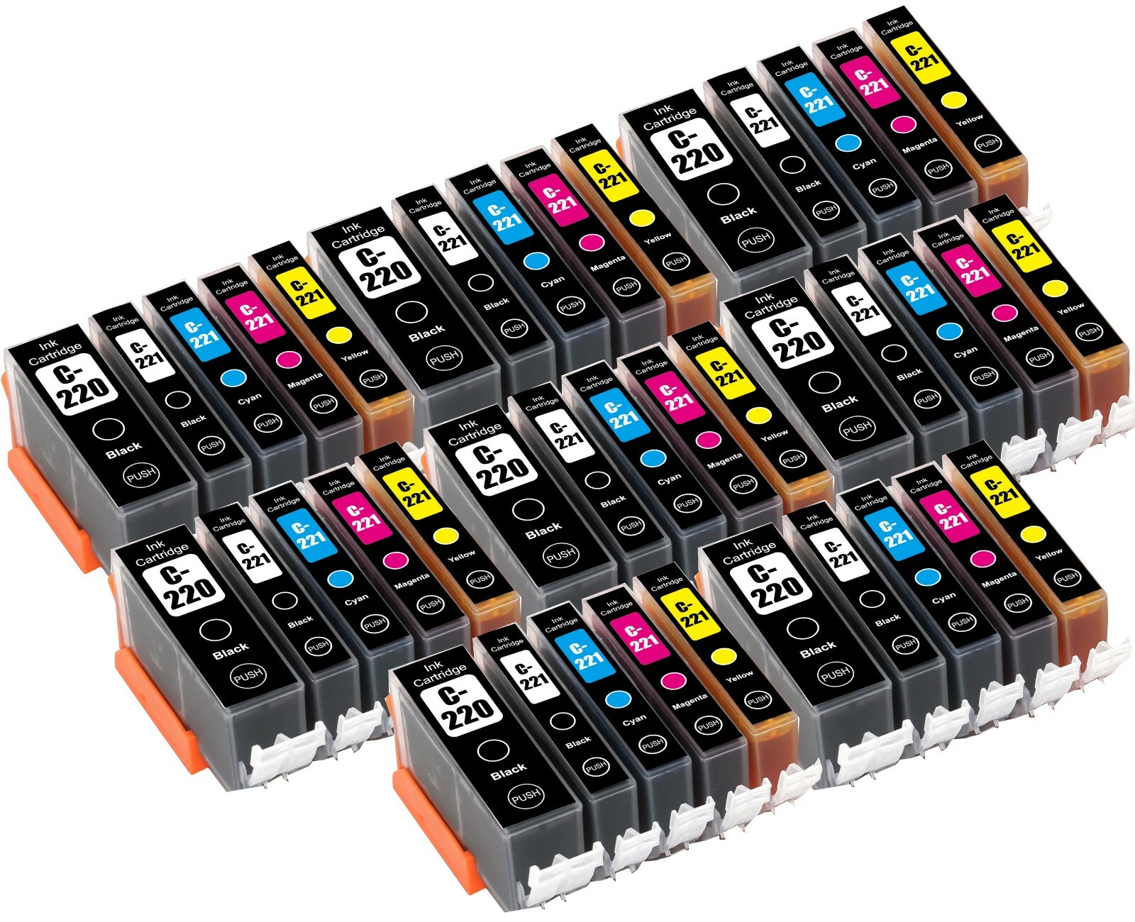 40PK Printer Ink Combo for Canon PGI-220 CLI-221 iP3600 iP4600 iP4700 MX870