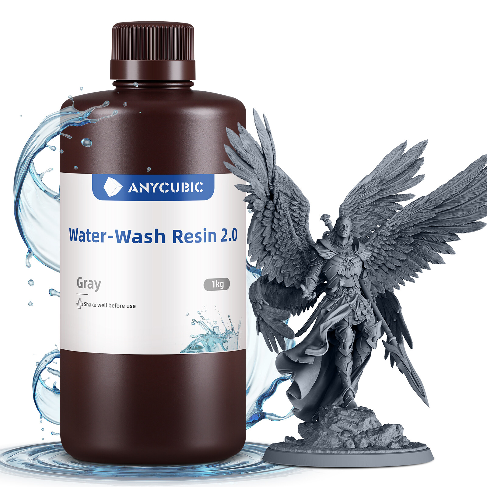 5KG ANYCUBIC UV Photopolymer Water Washable Resin 2.0 for LCD Mono 3D Printer