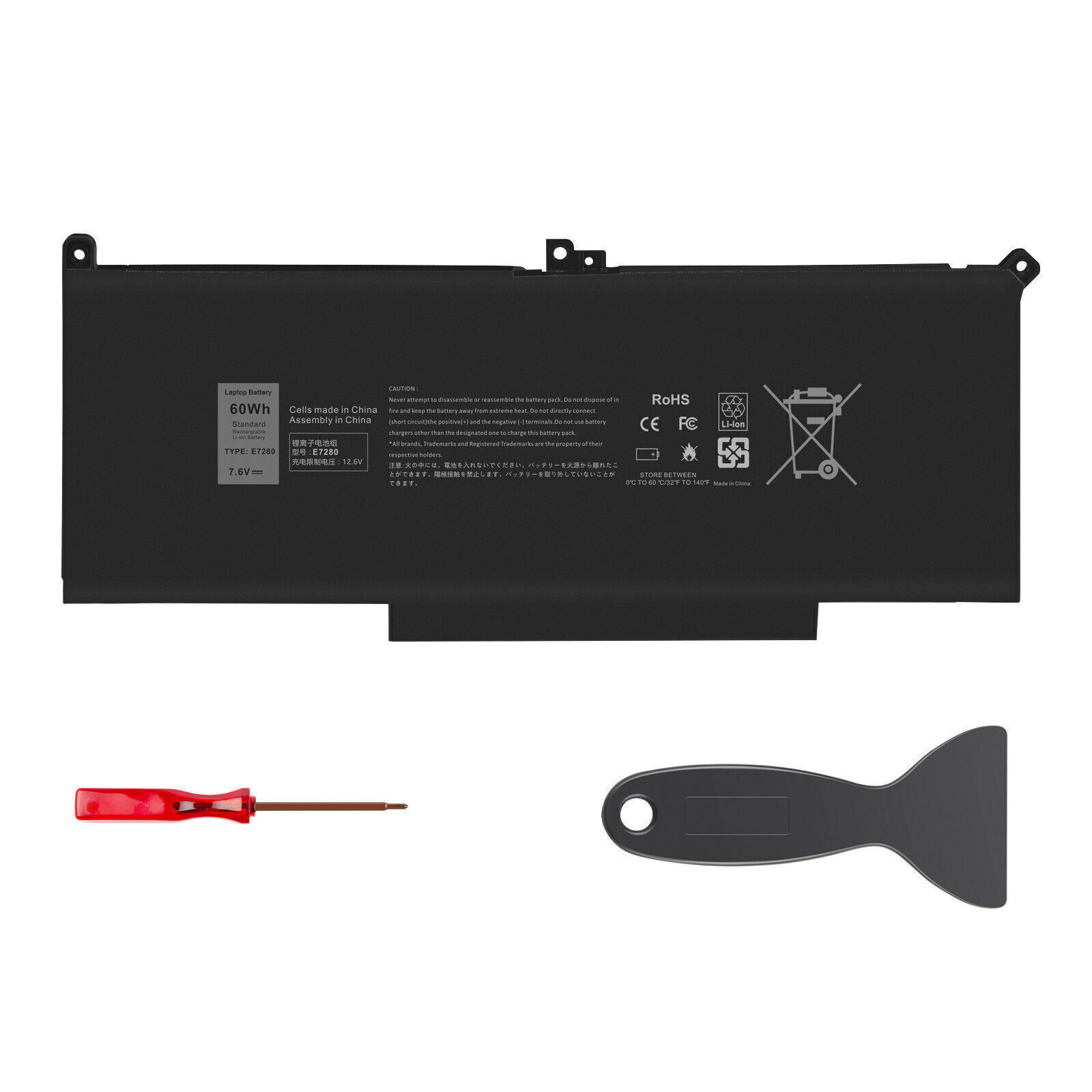 1-50PC Lot F3YGT Battery For Dell Latitude 7280 7480 7380 7290 7490 7390 E7280