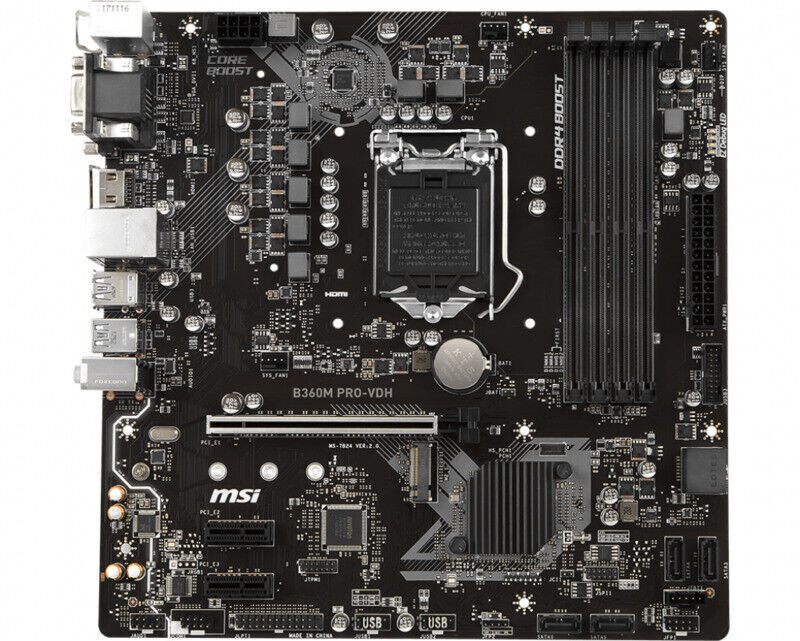 MSI B360M PRO-VDH Motherboard Supports 8/9th Generation DDR4 32G 1151PIN