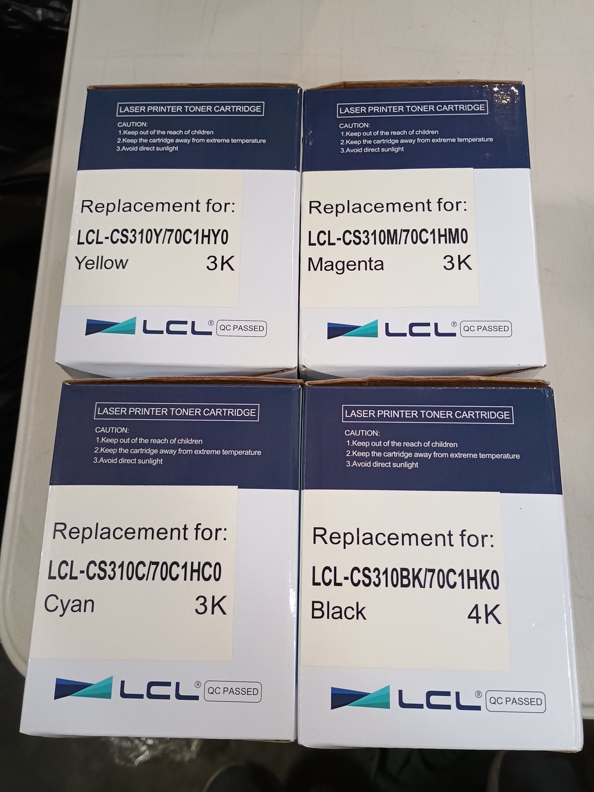 CS310 Toner Cartridge for Lexmark 70C1HK0 70C1HC0 70C1HM0 4 pk - NEW