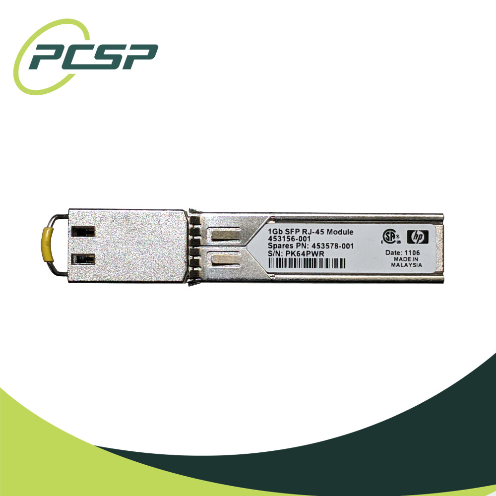 Lot of 4 HP 1000BASE-T 1G SFP VC RJ-45 Transceiver 453578-001 MALAYSIA V2