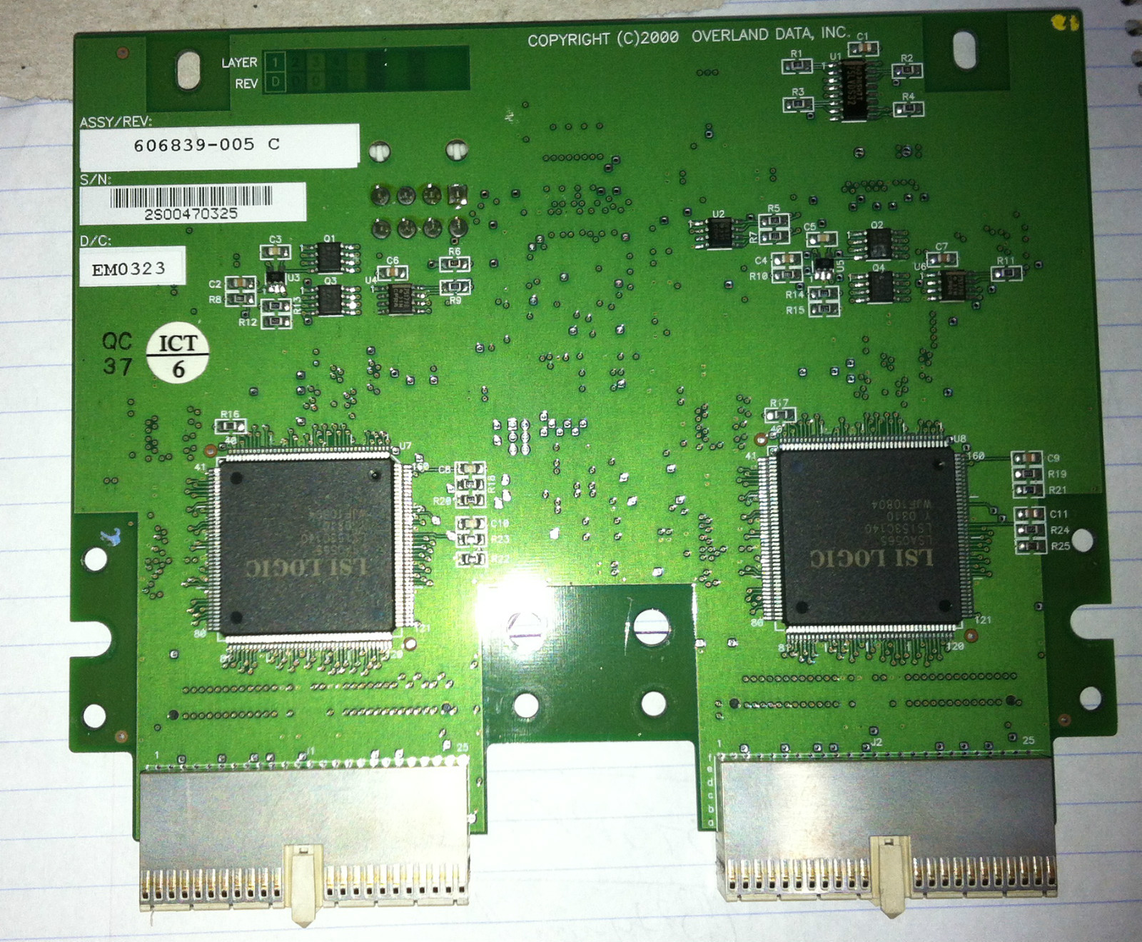 HP IBM Overland 231672-001 606839-005 EM0323 MSL Library Hot Plug Board 