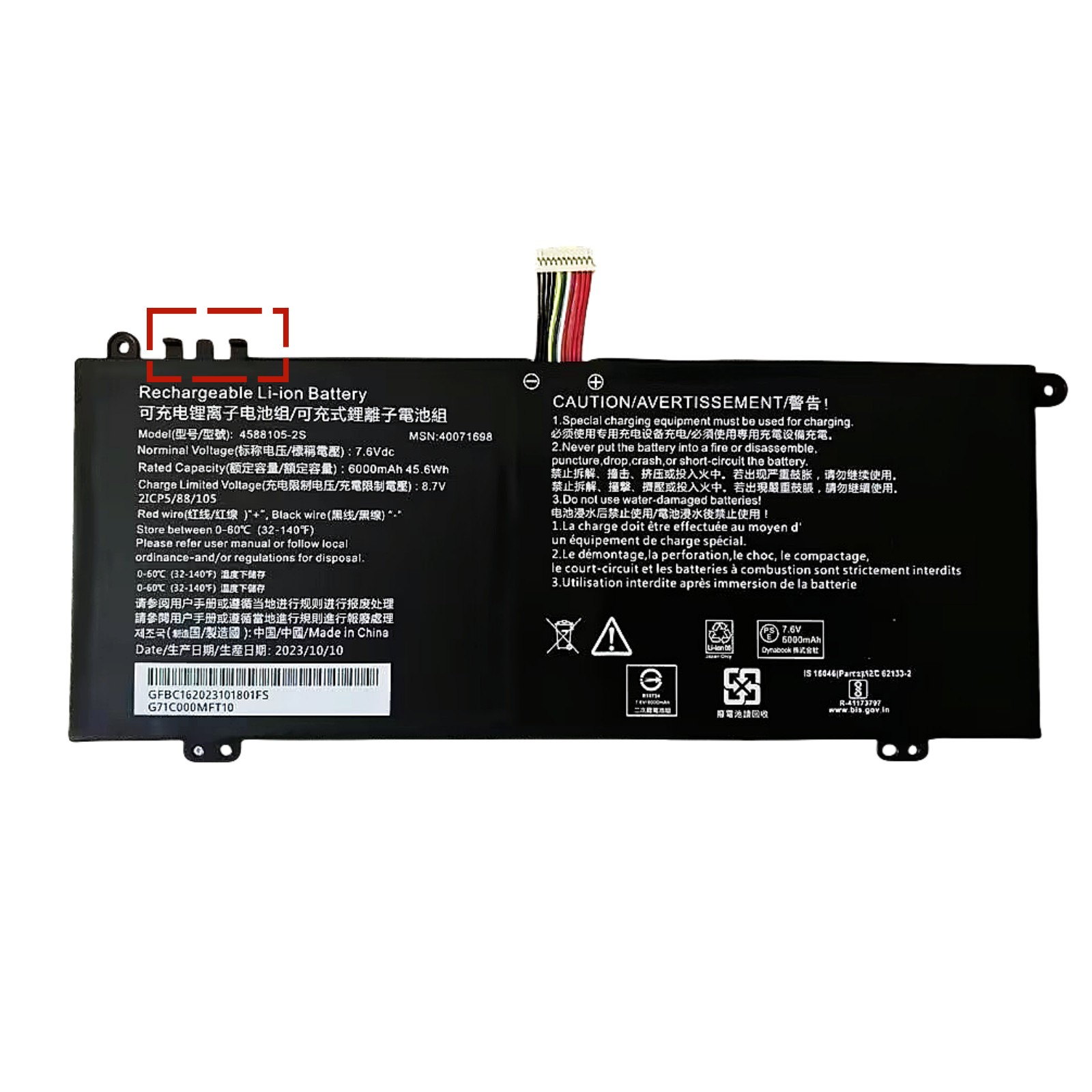 4588105-2S 4007169Genuine battery for Dynabook Satellite PRO C50-H-108 C50-H-103