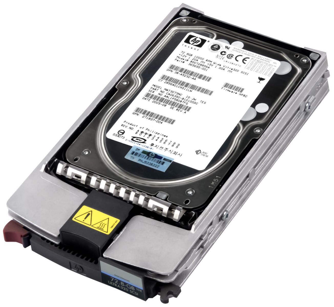 HARD DRIVE HP 3655695-001 289042-001 BD0728856A 73GB 10K 8MB SCSI U320 3.5''