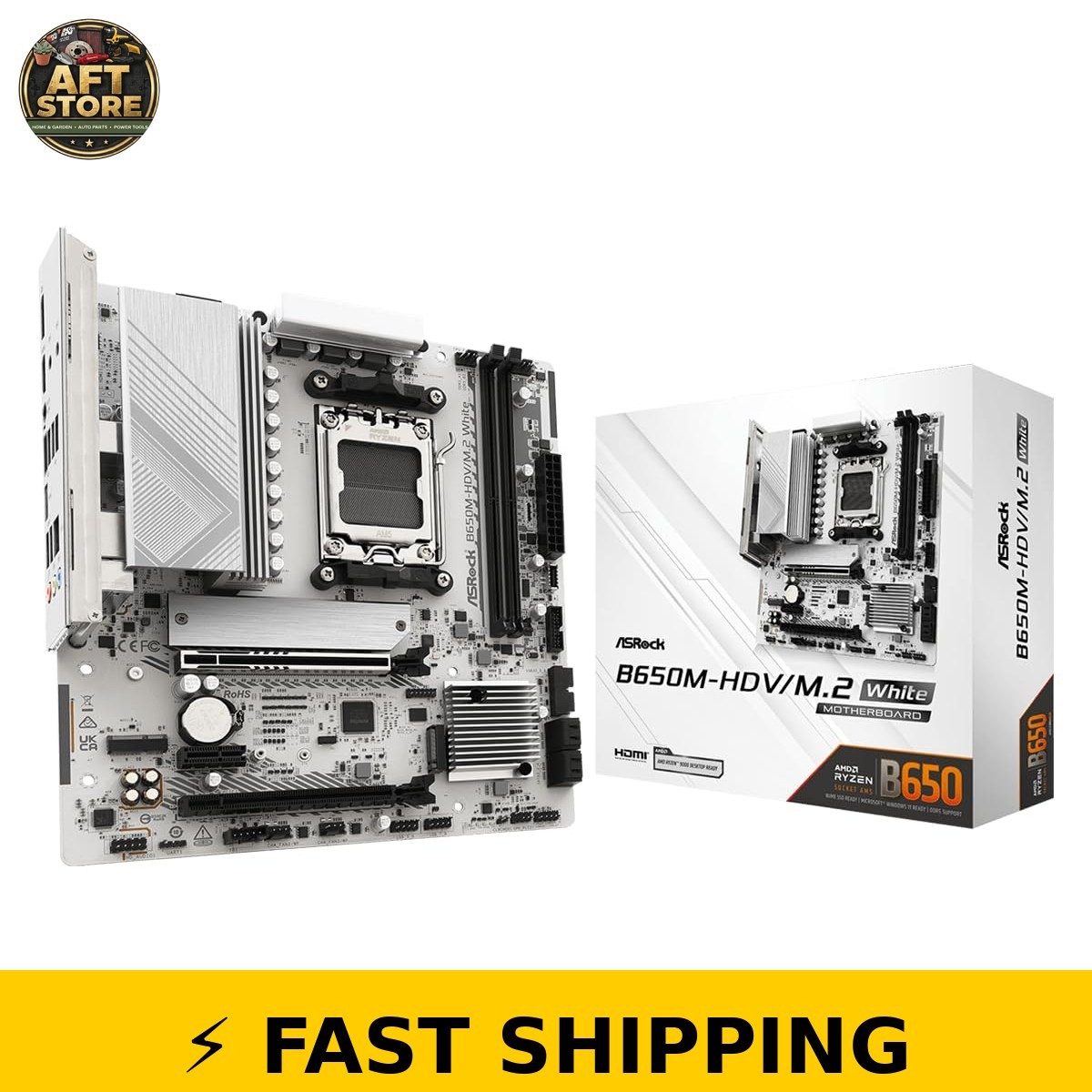 ASRock B650M-HDV M.2 Micro-ATX Motherboard for AMD Ryzen