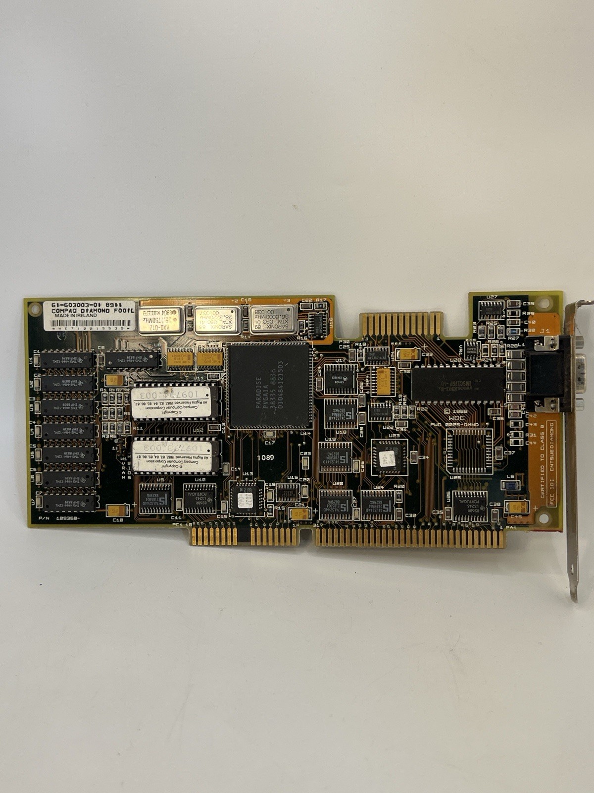 Vintage Diamond SpeedStar 24X Paradise PVGA1A ISA VGA Graphics Card Compaq