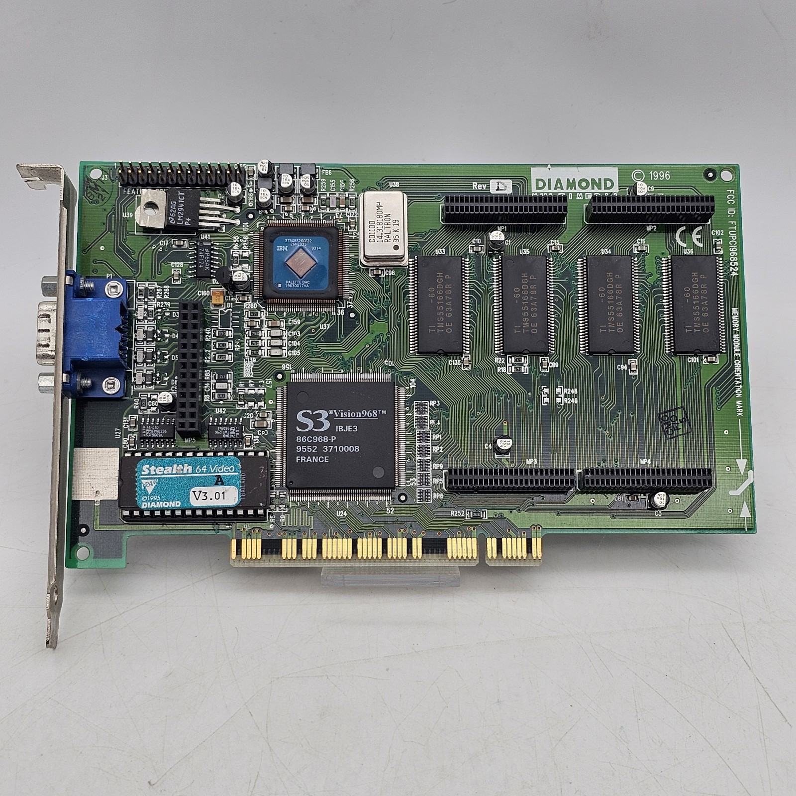Vintage Diamond Stealth 64 Video PCI S3 Vision968 PCI Video Graphics Card 