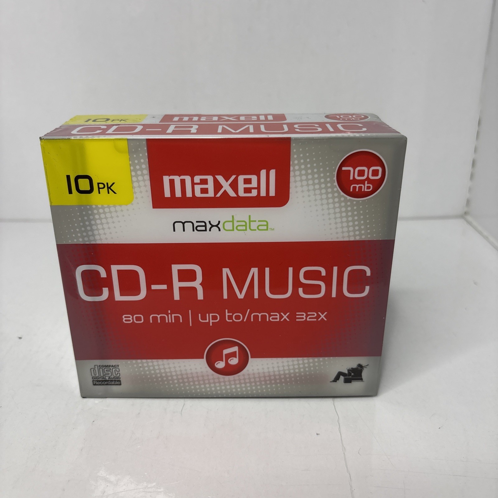 MAXELL 10 Pack CD-R Max Data Music 80 Minutes 700 MB Compact Disc NEW SEALED