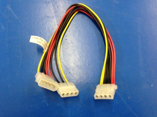 Bag of 2 Cables -7.5" Int Power Y-cable Splittercabl 1x 4pin Male To 2x 4pin