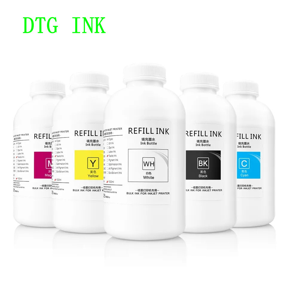 6x500ML DTG Textile Ink For Epson L800 L805 L1800 1390 R1900 R2000 F2000 F2100