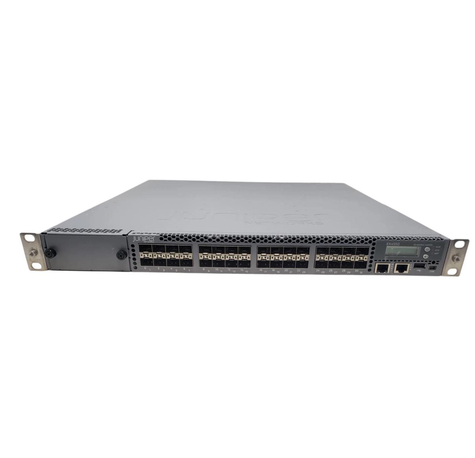 Juniper EX4550-32F-DC-AFO 32 Port Network Switch + Juniper 711-039072 128Gbps
