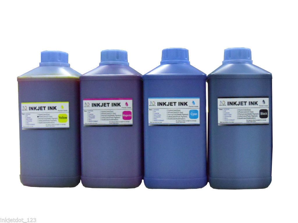 4 Liter ND® Refill Bulk CMYK Inks for HP Canon Dell Lexmark printers 4x1000ml