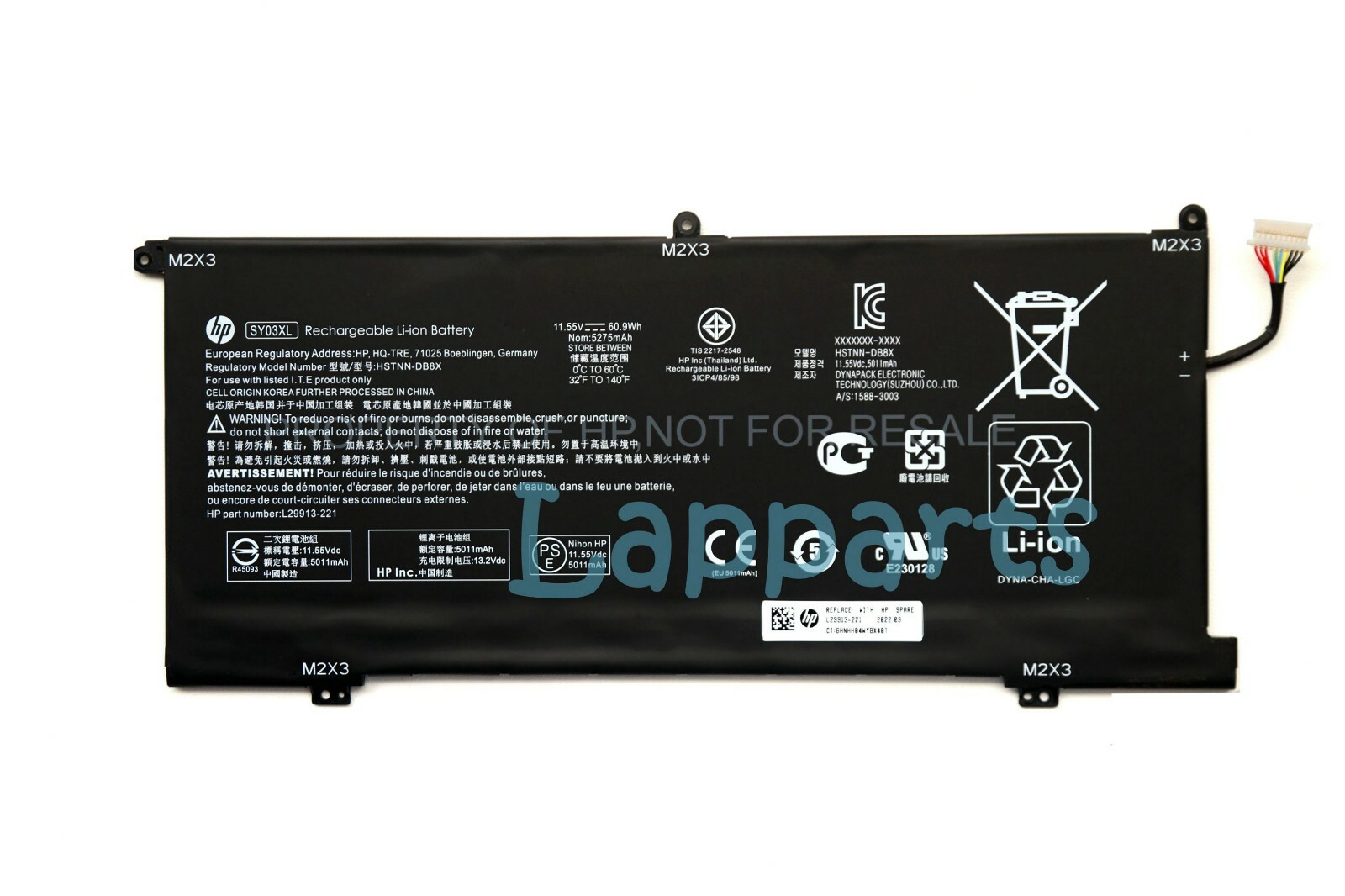 New Genuine SY03XL Battery for HP Chromebook X360 14-DA HSTNN-DB8X L29959-005