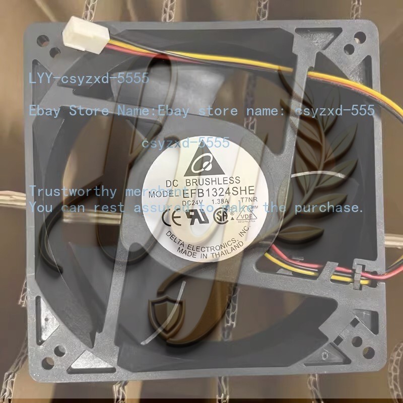 Delta EFB1324SHE DC24V 1.38A 12738 3-Pin Inverter Cooling Fan