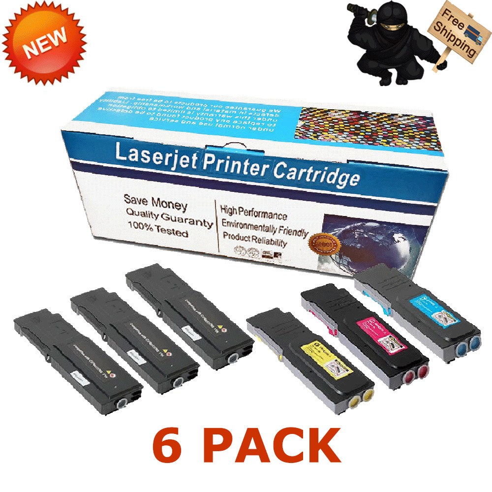 6 PK C3760DN Color Toner Set for Dell C3760DN C3765DNF C3760N C3760 C3765 3760