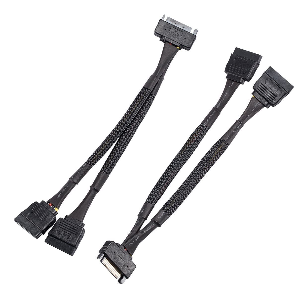 Zheino SATA Power Splitter Cable 2 Pack SSD Power Cable HDD Power Cable Hard ...