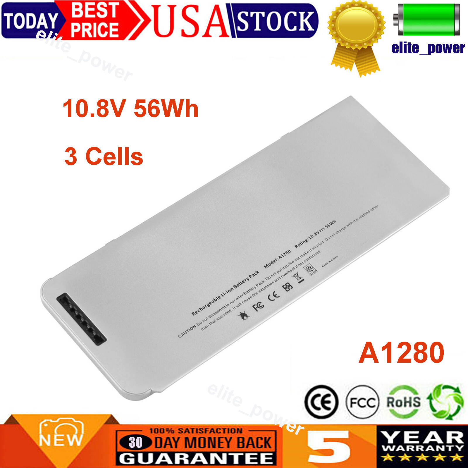 NEW A1280 Battery for Apple MacBook 13" A1278 Aluminum Unibody Late 2008 Laptop