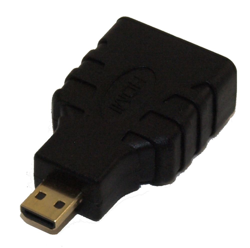 Micro-HDMI (Type-D) Male to HDMI A Female Adapter  Gold Plated