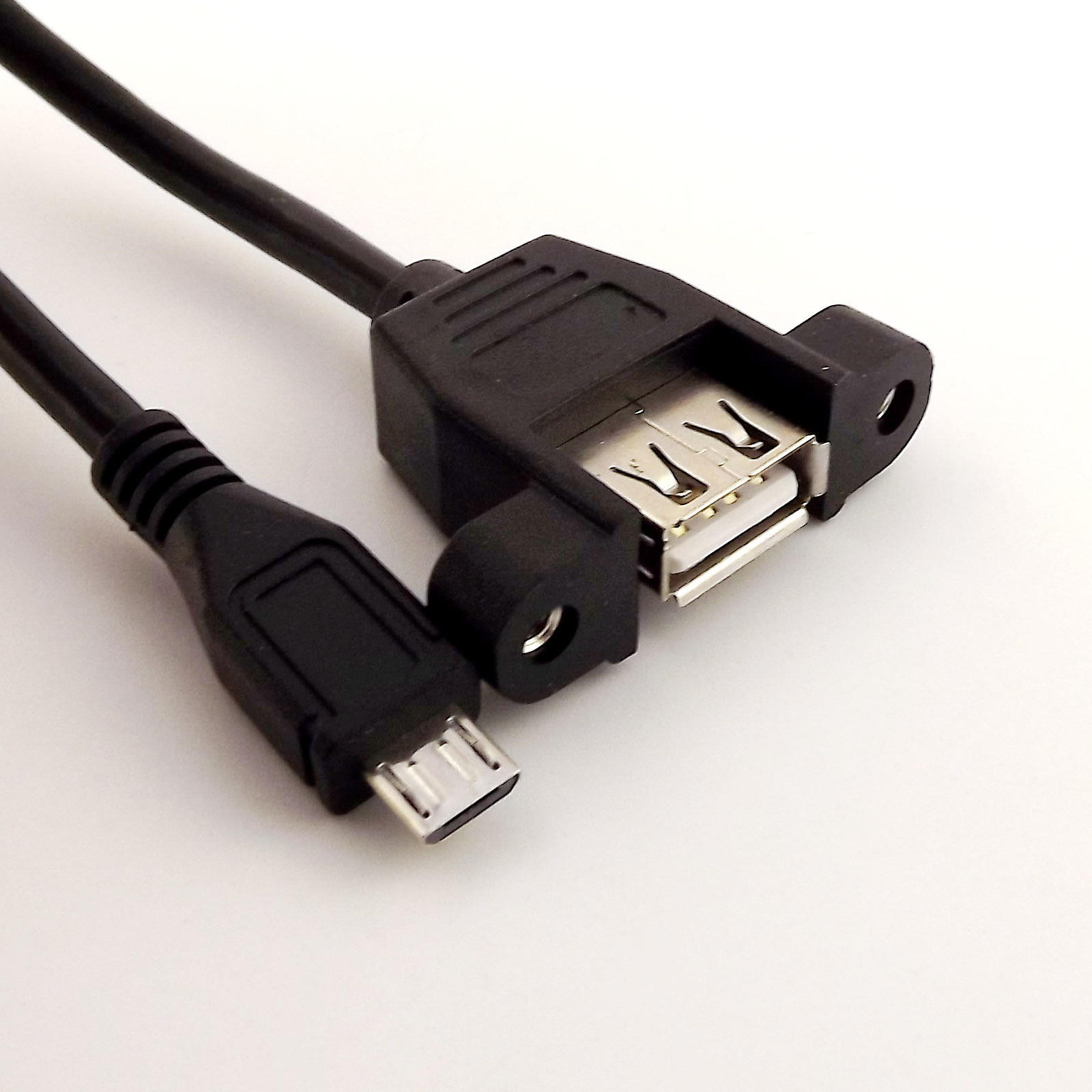 10x USB 2.0 A Female Panel Mount to Micro USB Male Adapter Cable Android 1.5FT