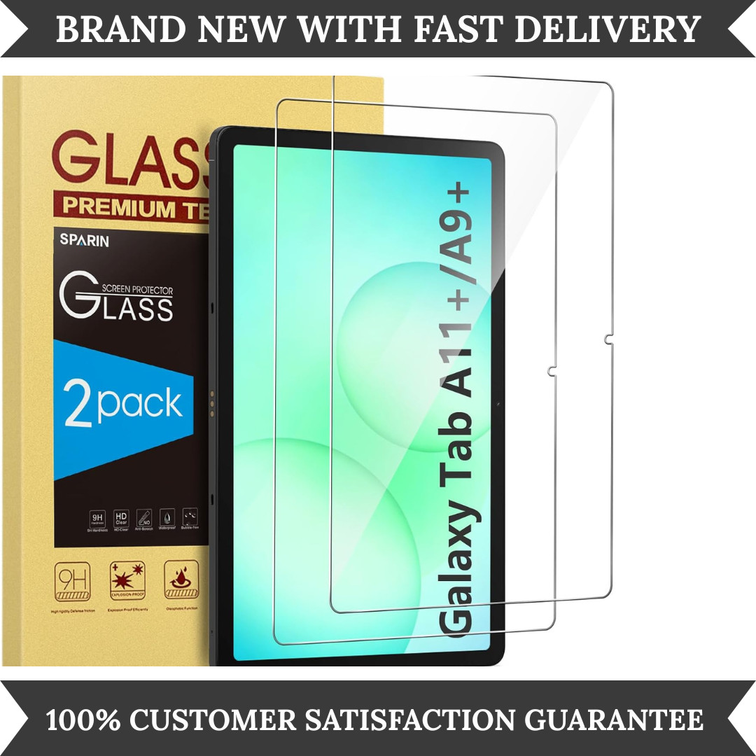 SPARIN 2 Pack Screen Protector for Galaxy Tab A11 Plus A9 Plus 11” Tempered Glas