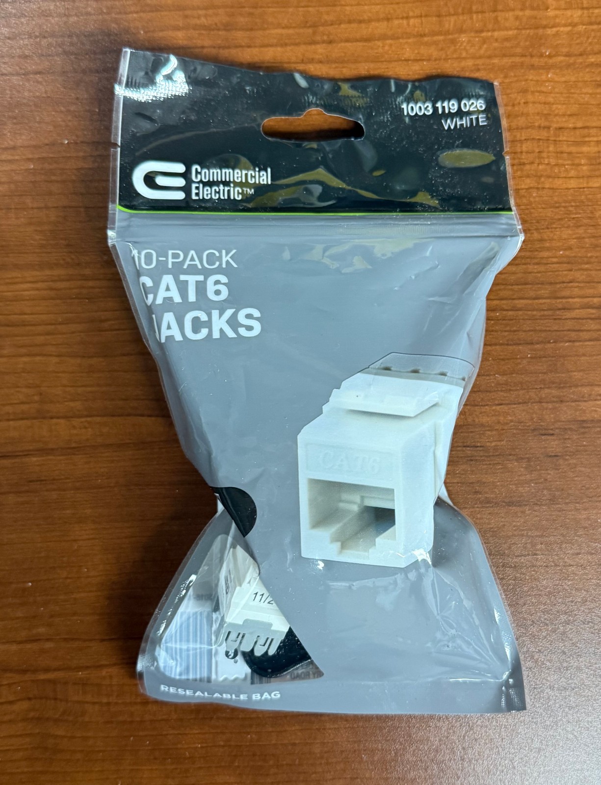 Commercial Electric Cat-6 Jack in White (10-Pack) 5016-WH-10 - NEW 