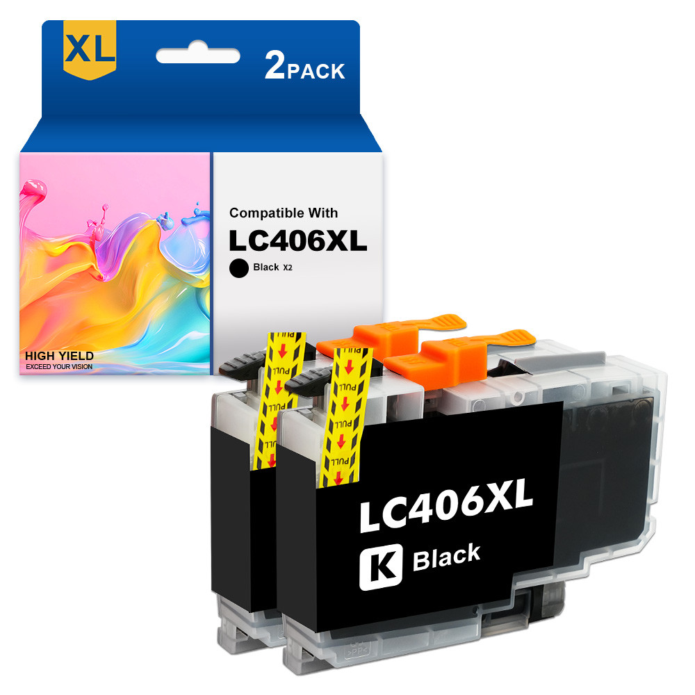 LC-406 XL Ink Cartridges for Brother MFC-J4345DW MFC-J4335DW MFC-J4535DW J5855DW