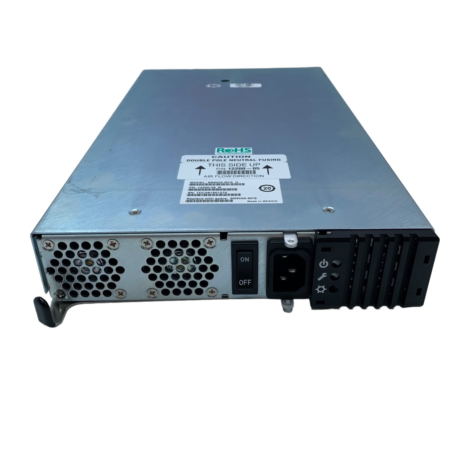 QLogic SB9000-BPS SANbox 9000 Power Supply 12201-07 A   AIR FOLW DIRECTION F-B