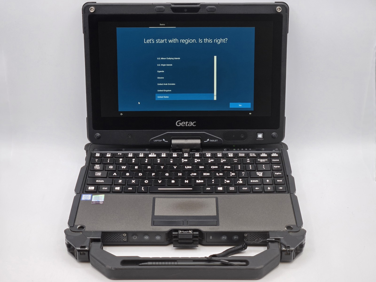 GETAC V110G4 11" HD Touch I5-7200U 256GB 16GB W10P Webcam Backlit Stylus *READ*