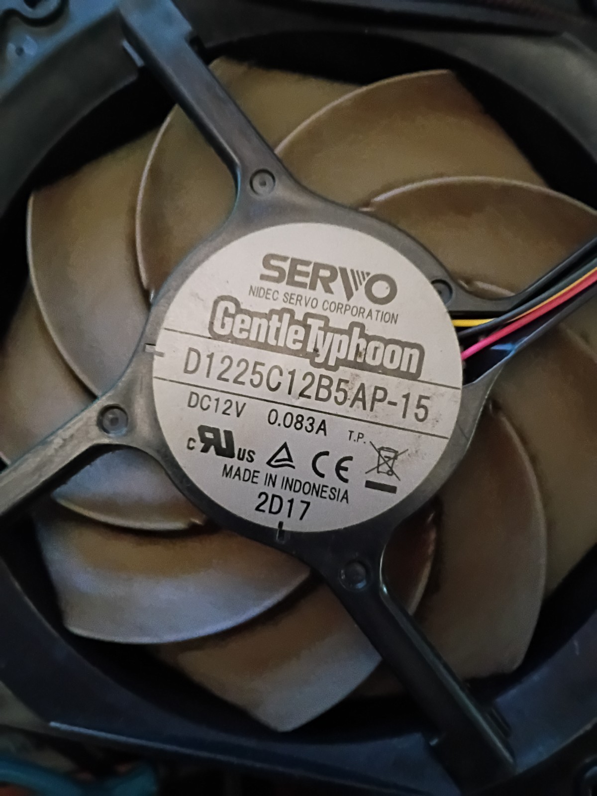 3 pack Gentle Typhoon D1225C12B5AP-15 120mm 12V 3-Pin Case Fan 1850RPM 