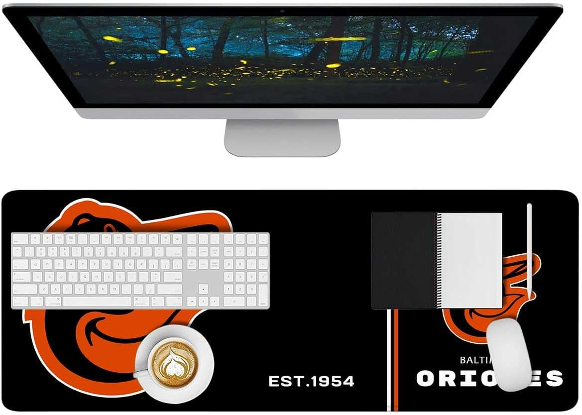 Baltimore Orioles Baseball Mouse Pad Extended Large Gaming Desk Pad 31.5 X 11.8