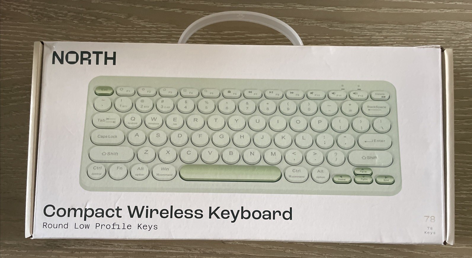 North Compact Round Key Wireless Keyboard - Mint Green