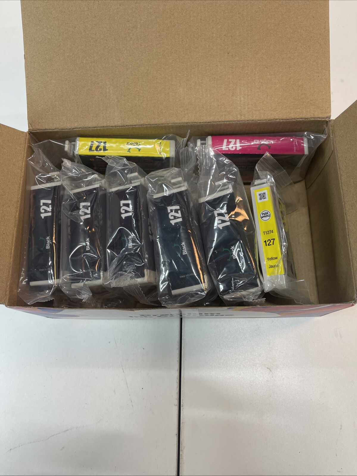 EZink Premium 127 Ink Cartridge Multipack 8 Pack Open Box. Exp 11/28/2025