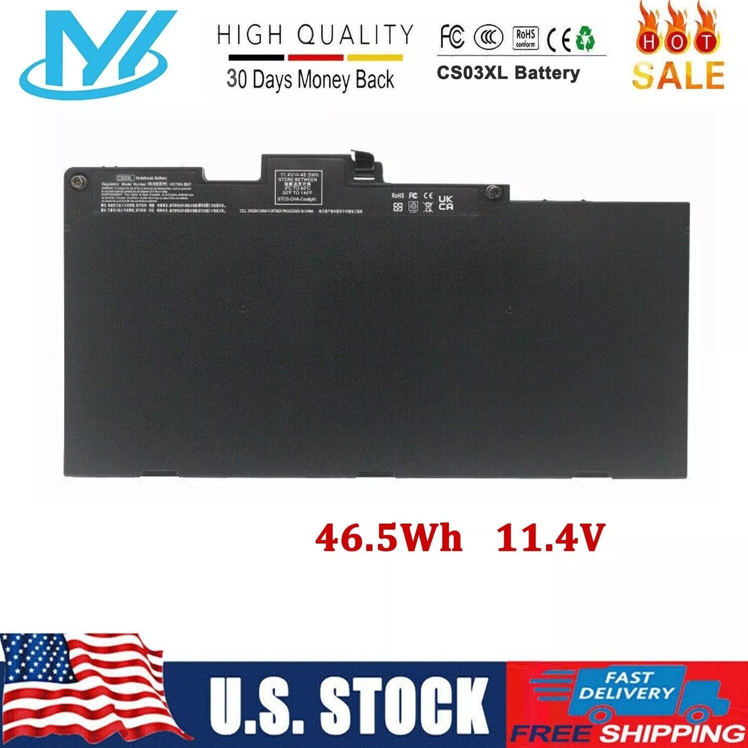 ✅Lot 10 CS03XL Battery for HP Elitebook 745 840 G3 G4 854108-850 800513-001