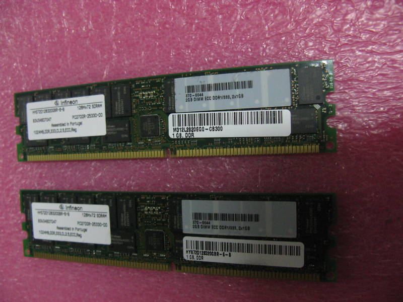 Sun V20Z X9252A 370-6644 2GB mem kit , 2 * 1GB Infineon