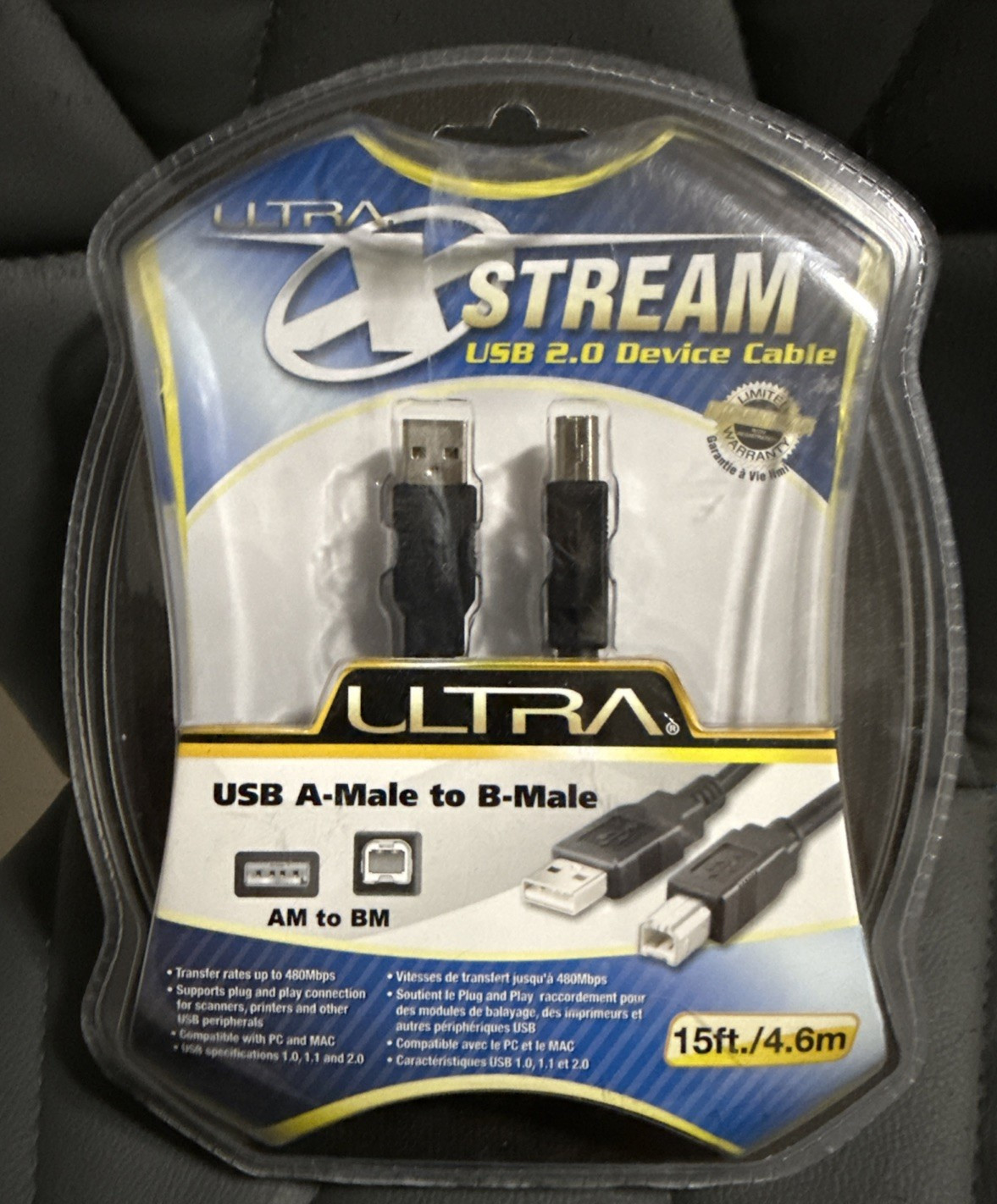 New In Box - Ultra X Stream USB 2.0 Device Cable 15ft