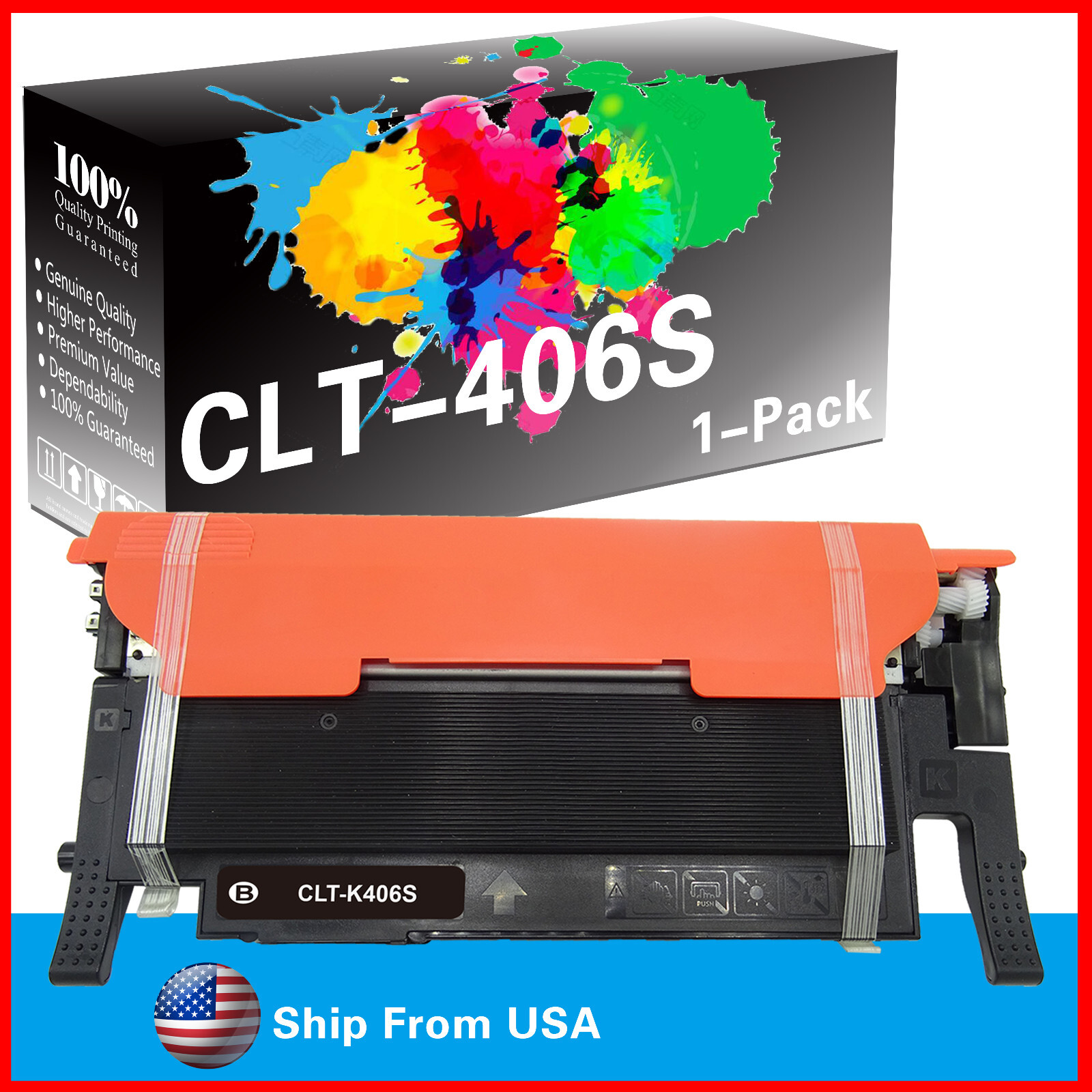 CLT-406S CLT-K406S Toner Cartridge for C460 C460FW Printer (1PK,Black)