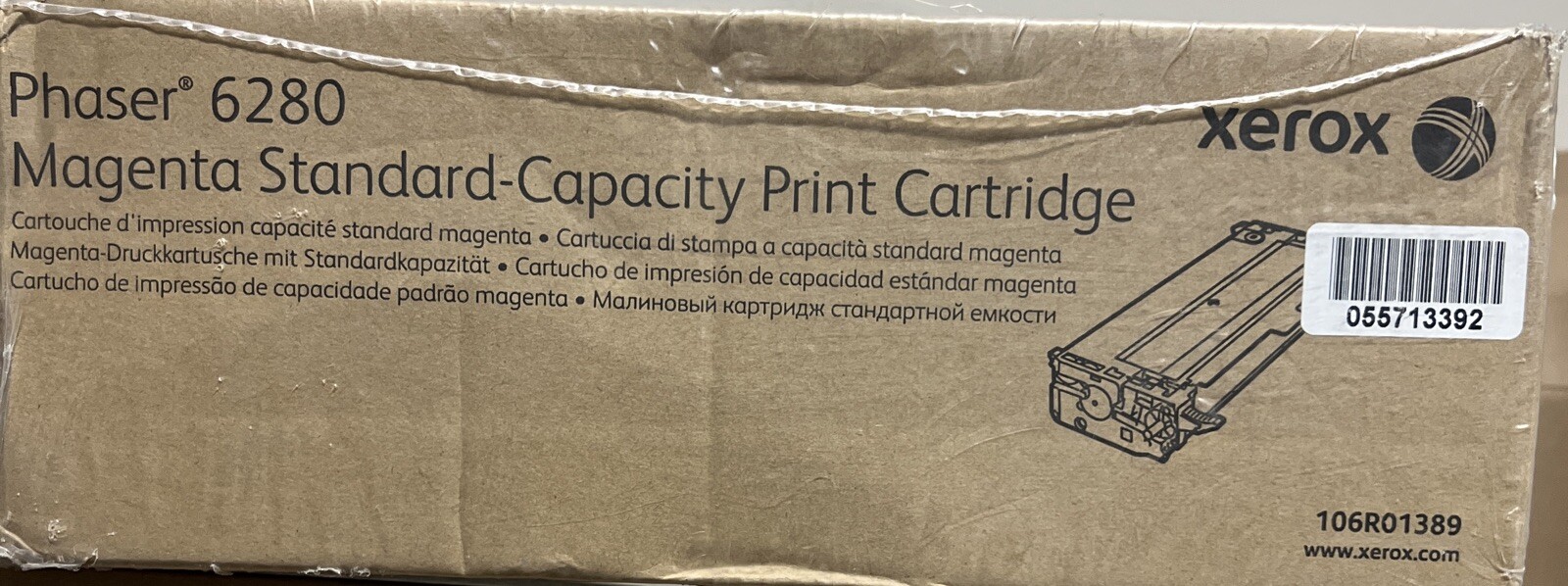 New Genuine Factory Sealed XEROX 106R01389 Magenta Toner Cartridge Phaser 6280