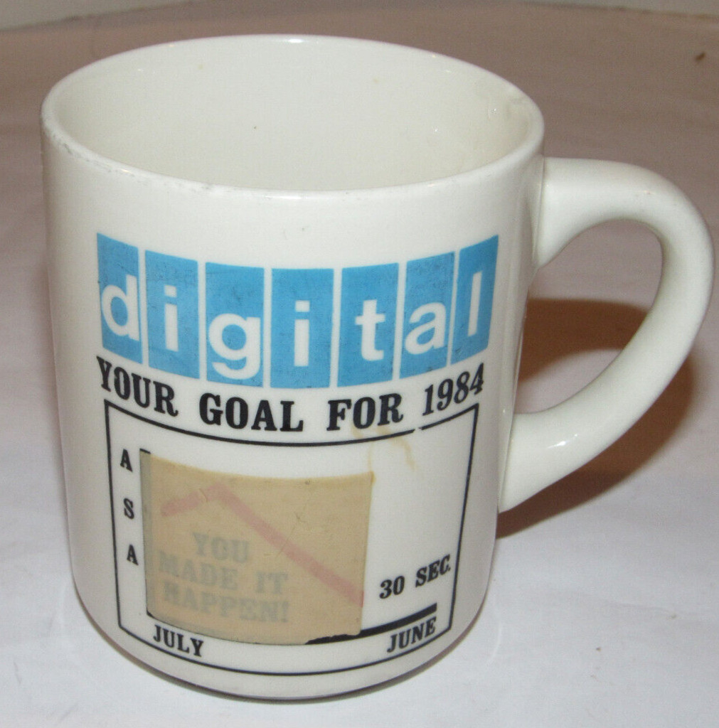 VINTAGE 1984 DIGITAL EQUIPMENT CORPORATION, DEC COFFEE MUG/CUP ATLANTA CENTER