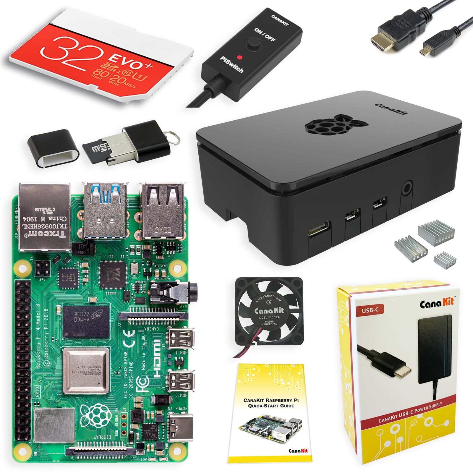 CanaKit Raspberry Pi 4 4GB Starter PRO Kit - RAM RAM, Black