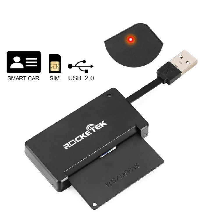 2pcs Smart card reader SIM bank card ID card CAC chip smart card reader