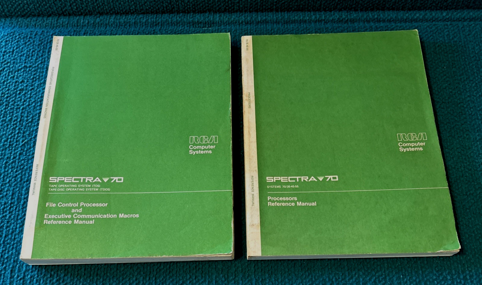 Vintage 1960s : RCA computer systems SPECTRA 70 processors REFERENCE MANUALS